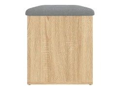 Banco de almacenaje de roble Sonoma 82x42x45 cm madera de ingeniería
