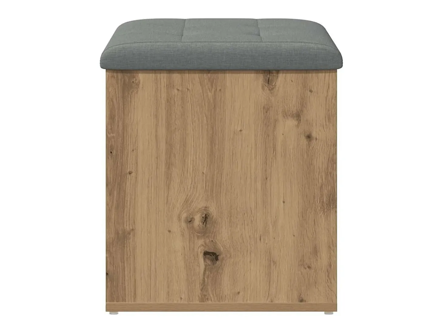 Banco de almacenaje de roble artesanal 62x42x45 cm madera de ingeniería