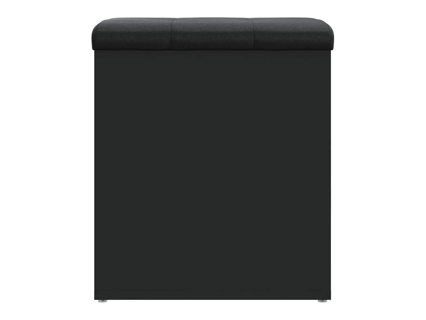 Banco de almacenaje negro 42x42x45 cm madera de ingeniería