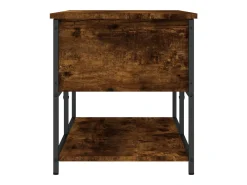 Banco de almacenaje roble ahumado 100x42,5x47 cm madera de ingeniería