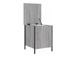 Banco de almacenaje Sonoma gris 40x42,5x50 cm madera de ingeniería