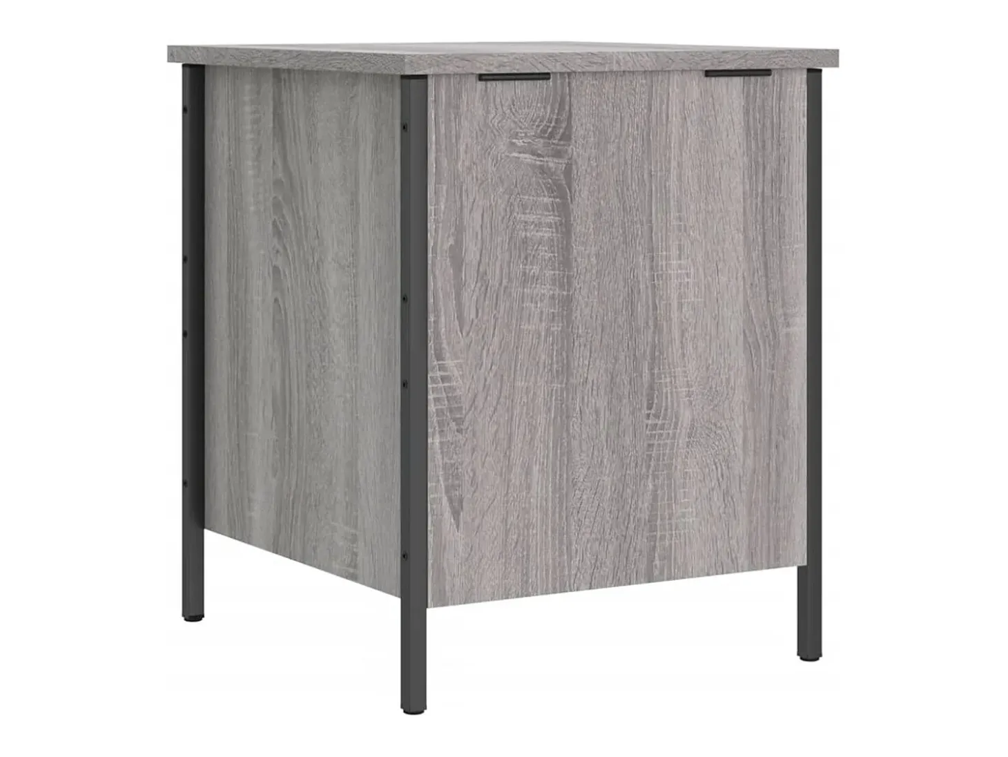 Banco de almacenaje Sonoma gris 40x42,5x50 cm madera de ingeniería