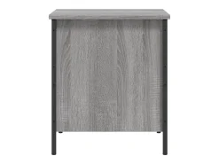 Banco de almacenaje Sonoma gris 40x42,5x50 cm madera de ingeniería