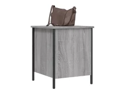 Banco de almacenaje Sonoma gris 40x42,5x50 cm madera de ingeniería