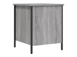 Banco de almacenaje Sonoma gris 40x42,5x50 cm madera de ingeniería