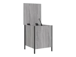 Banco de almacenaje Sonoma gris 40x42,5x50 cm madera de ingeniería
