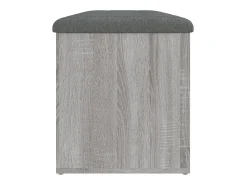 Banco de almacenaje Sonoma gris 102x42x45 cm madera de ingeniería