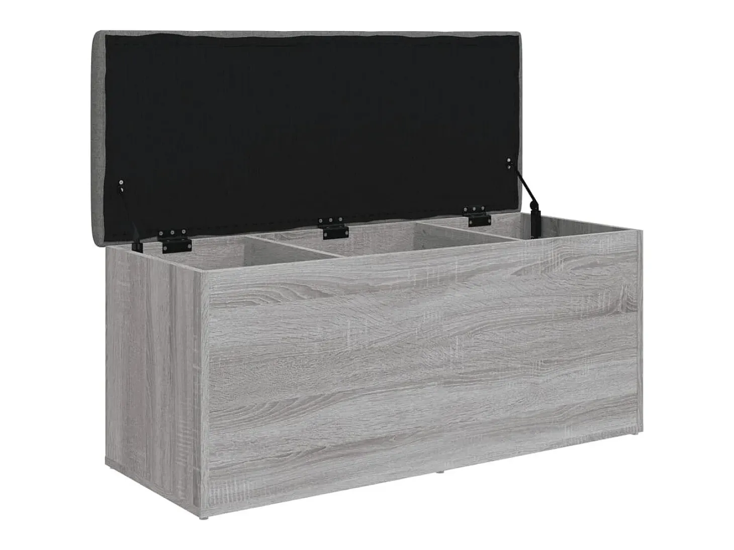 Banco de almacenaje Sonoma gris 102x42x45 cm madera de ingeniería