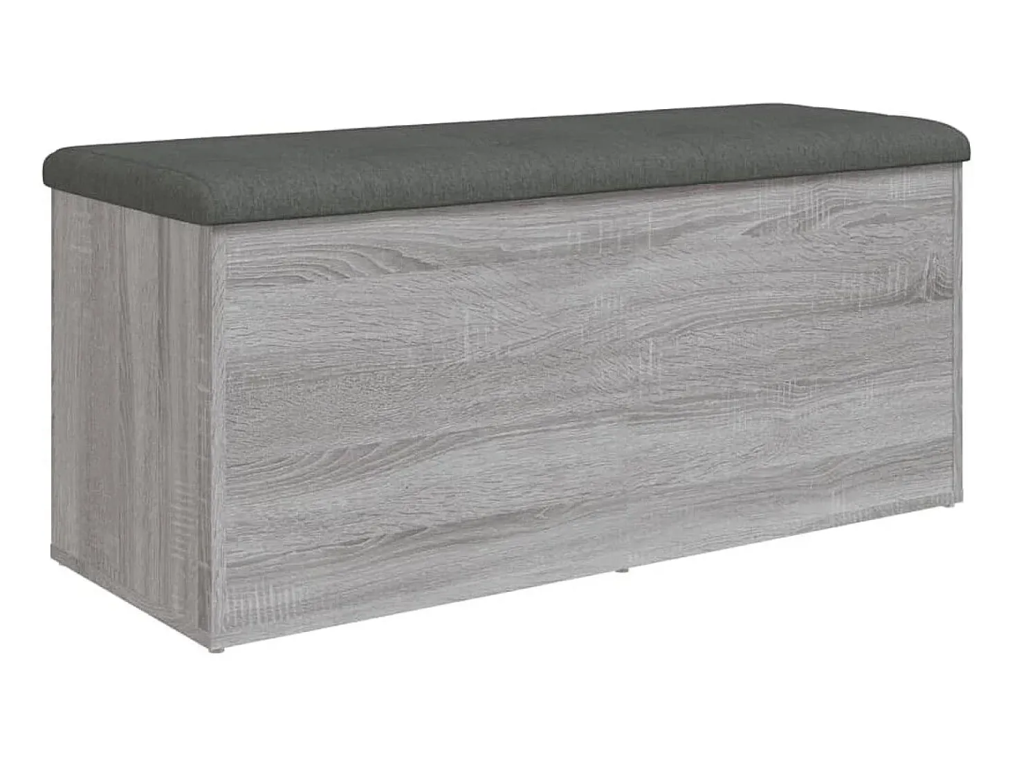 Banco de almacenaje Sonoma gris 102x42x45 cm madera de ingeniería