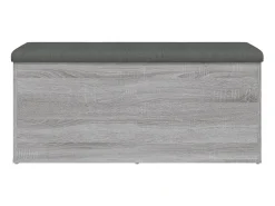 Banco de almacenaje Sonoma gris 102x42x45 cm madera de ingeniería