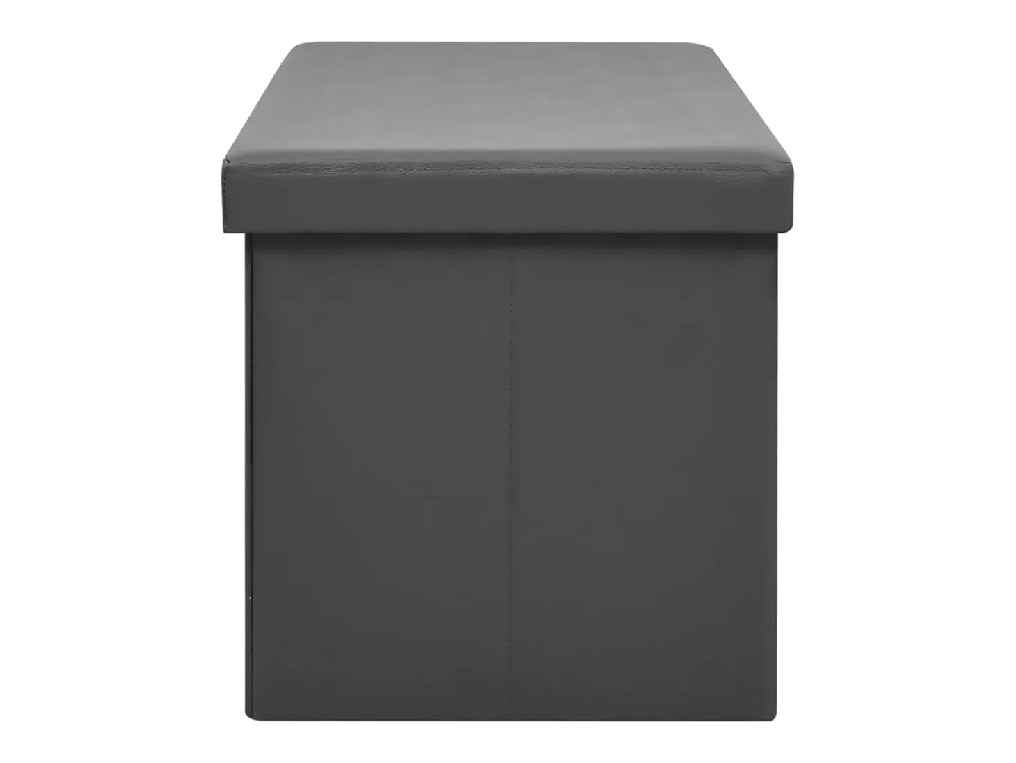 Banco de almacenamiento plegable de PVC gris