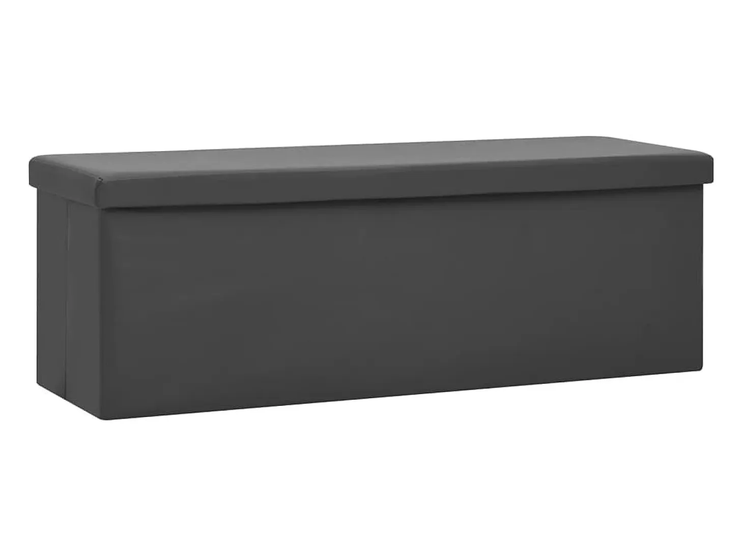 Banco de almacenamiento plegable de PVC gris