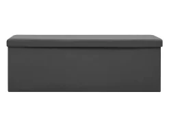 Banco de almacenamiento plegable de PVC gris