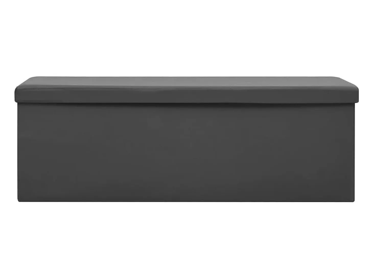 Banco de almacenamiento plegable de PVC gris