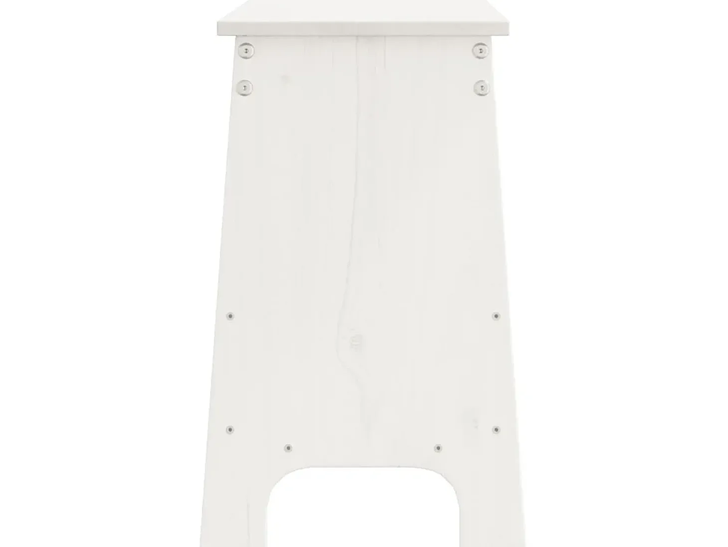 Banco de entrada blanco 100x28x45 cm madera maciza de pino