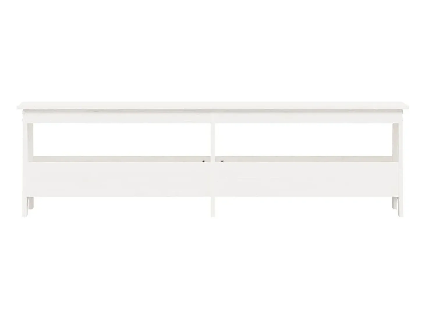 Banco de entrada blanco 160x28x45 cm madera maciza de pino