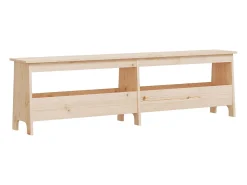 Banco de entrada 160x28x45 cm madera maciza de pino