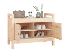 Banco de entrada 80x40x60 cm Madera maciza de pino