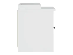 Banco de recibidor SANDNES blanco 45x40x50 cm madera maciza de pino