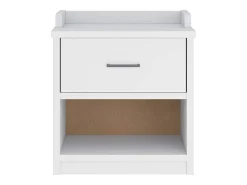 Banco de recibidor SANDNES blanco 45x40x50 cm madera maciza de pino