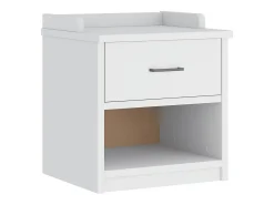 Banco de recibidor SANDNES blanco 45x40x50 cm madera maciza de pino