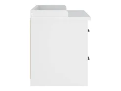 Banco de recibidor SANDNES blanco 87x40x50 cm madera maciza de pino