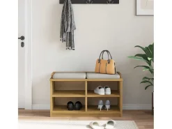 Banco de recibidor SANDNES 87x40x50 cm madera maciza de pino