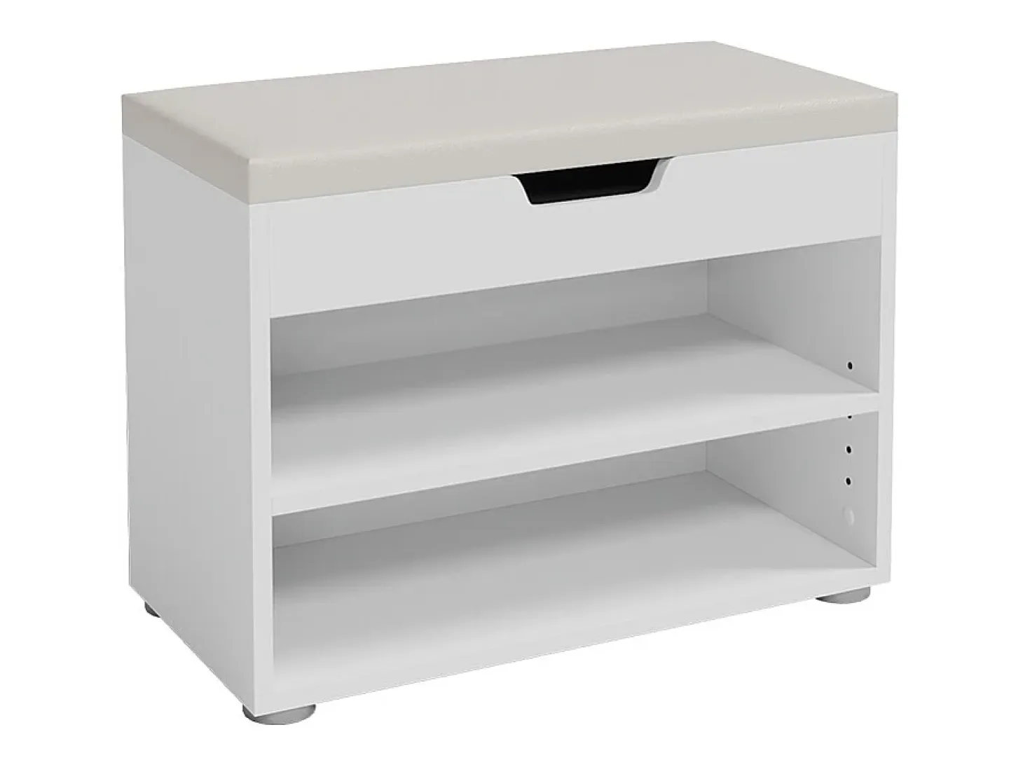 Banco para zapatos blanco 60x30x45 rolfe