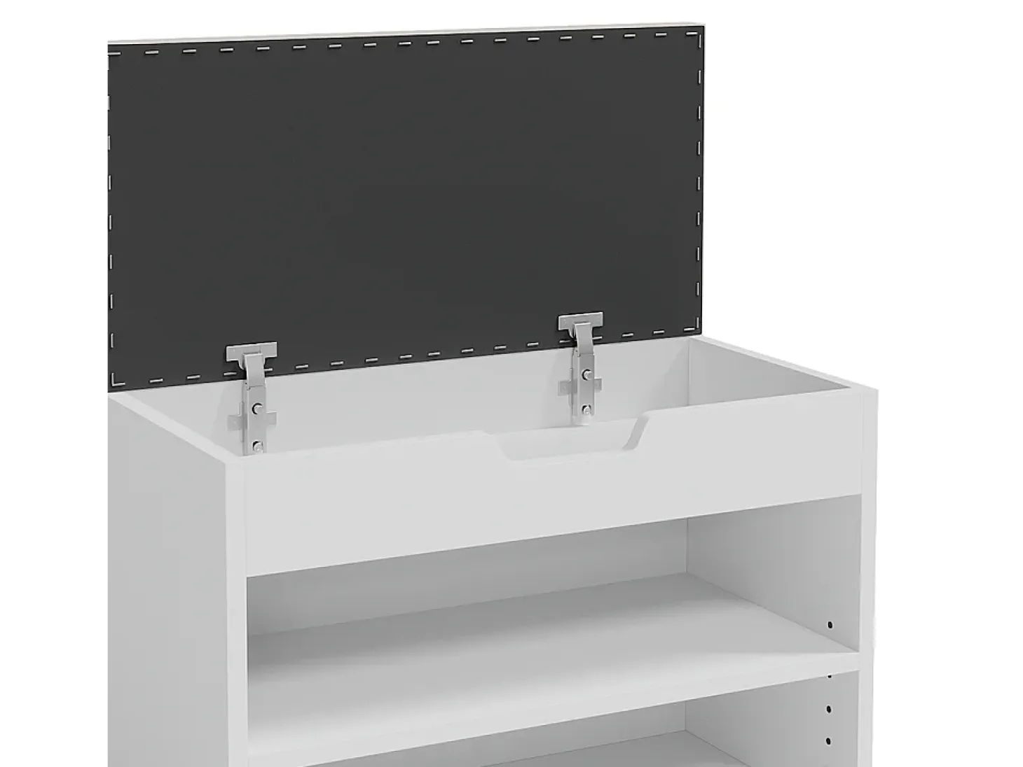 Banco para zapatos blanco 60x30x45 rolfe