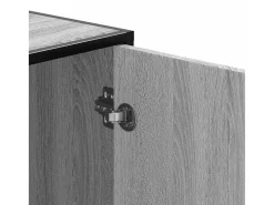 Banco para zapatos de madera de ingeniería y metal gris Sonoma