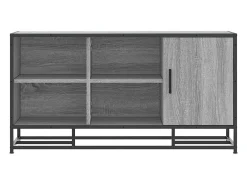 Banco para zapatos de madera de ingeniería y metal gris Sonoma