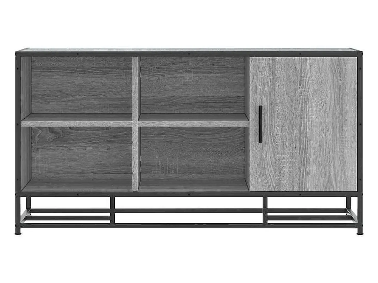 Banco para zapatos de madera de ingeniería y metal gris Sonoma