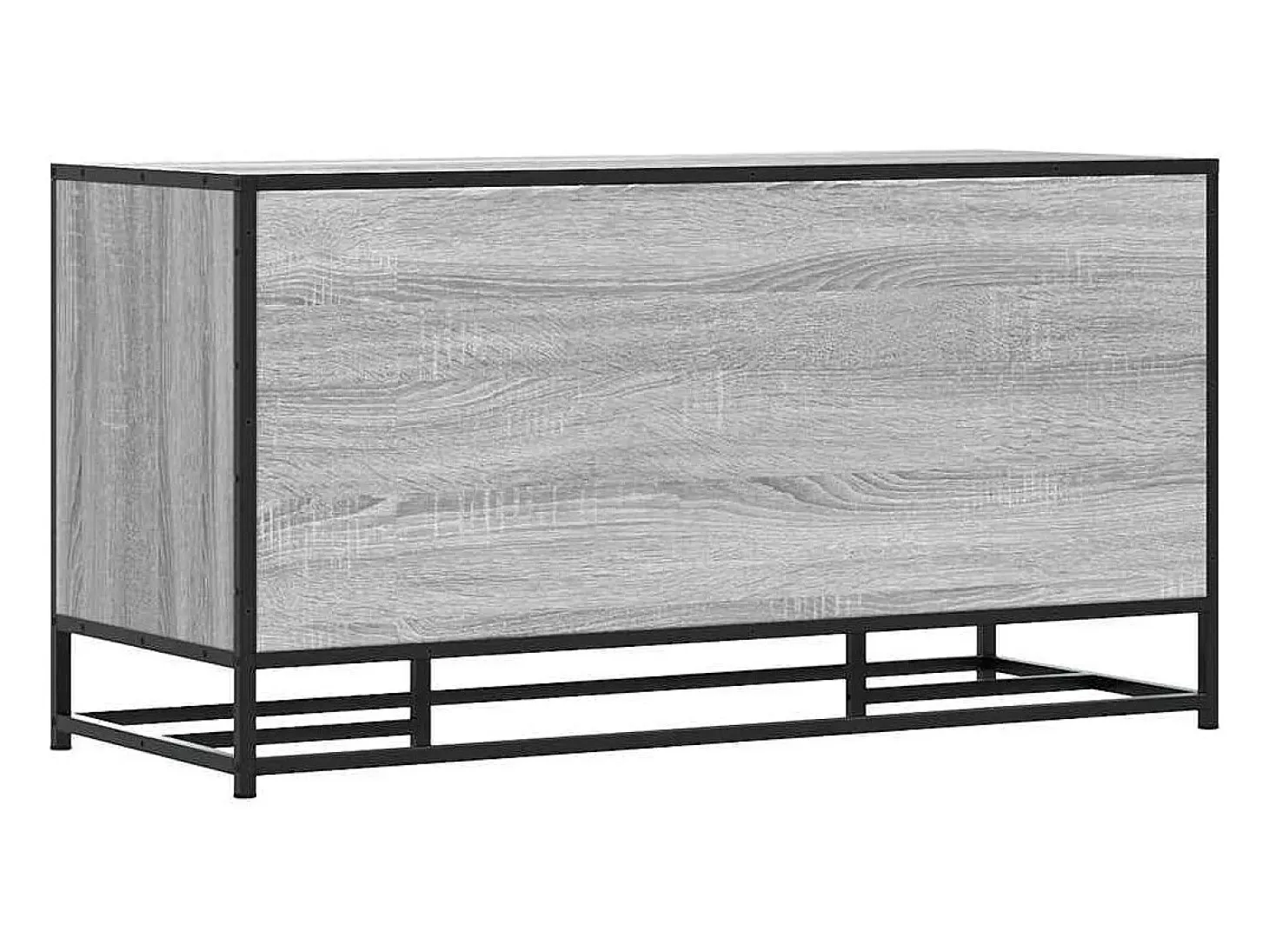 Banco para zapatos de madera de ingeniería y metal gris Sonoma