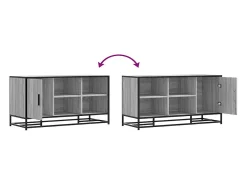 Banco para zapatos de madera de ingeniería y metal gris Sonoma