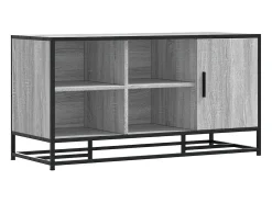 Banco para zapatos de madera de ingeniería y metal gris Sonoma