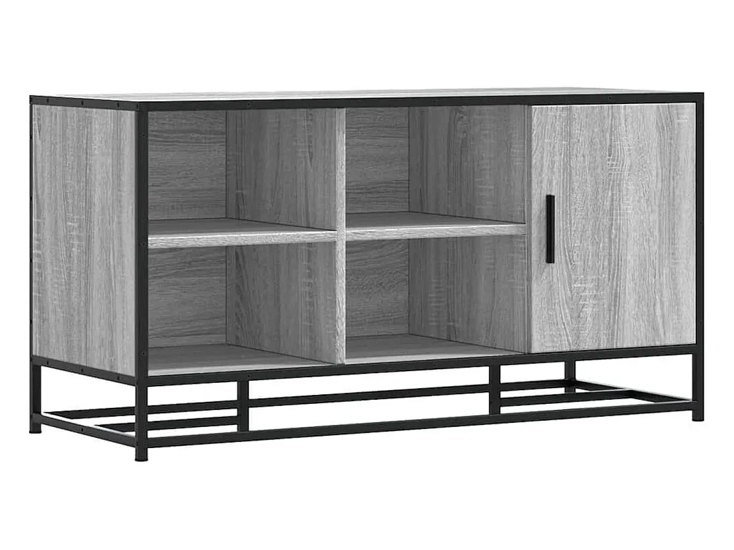 Banco para zapatos de madera de ingeniería y metal gris Sonoma