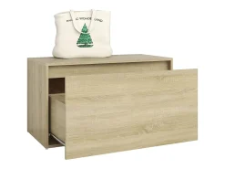 Banco pasillo madera de ingeniería roble Sonoma 80x40x45 cm ES713305