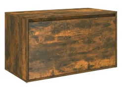 Banco pasillo madera de ingeniería roble ahumado 80x40x45 cm