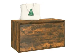 Banco pasillo madera de ingeniería roble ahumado 80x40x45 cm