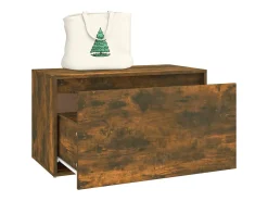 Banco pasillo madera de ingeniería roble ahumado 80x40x45 cm