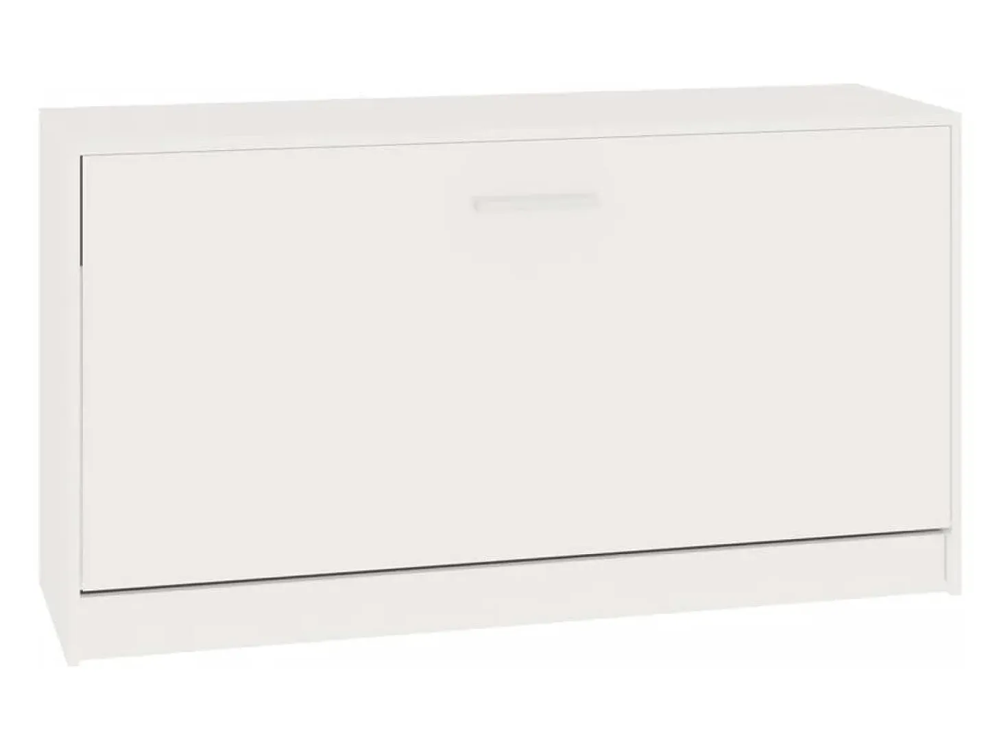 Banco zapatero Blanco brillo 80x24x45 cm Madera de ingeniería