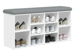 Banco zapatero blanco 102x32x50 cm madera de ingeniería