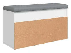 Banco zapatero blanco 82x32x45,5 cm madera de ingeniería