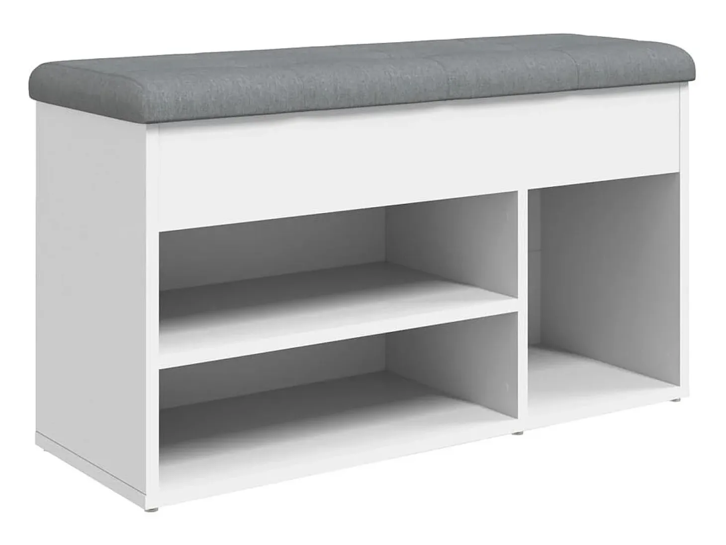 Banco zapatero blanco 82x32x45,5 cm madera de ingeniería