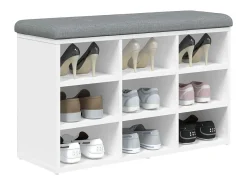 Banco zapatero blanco 82x32x50 cm madera de ingeniería