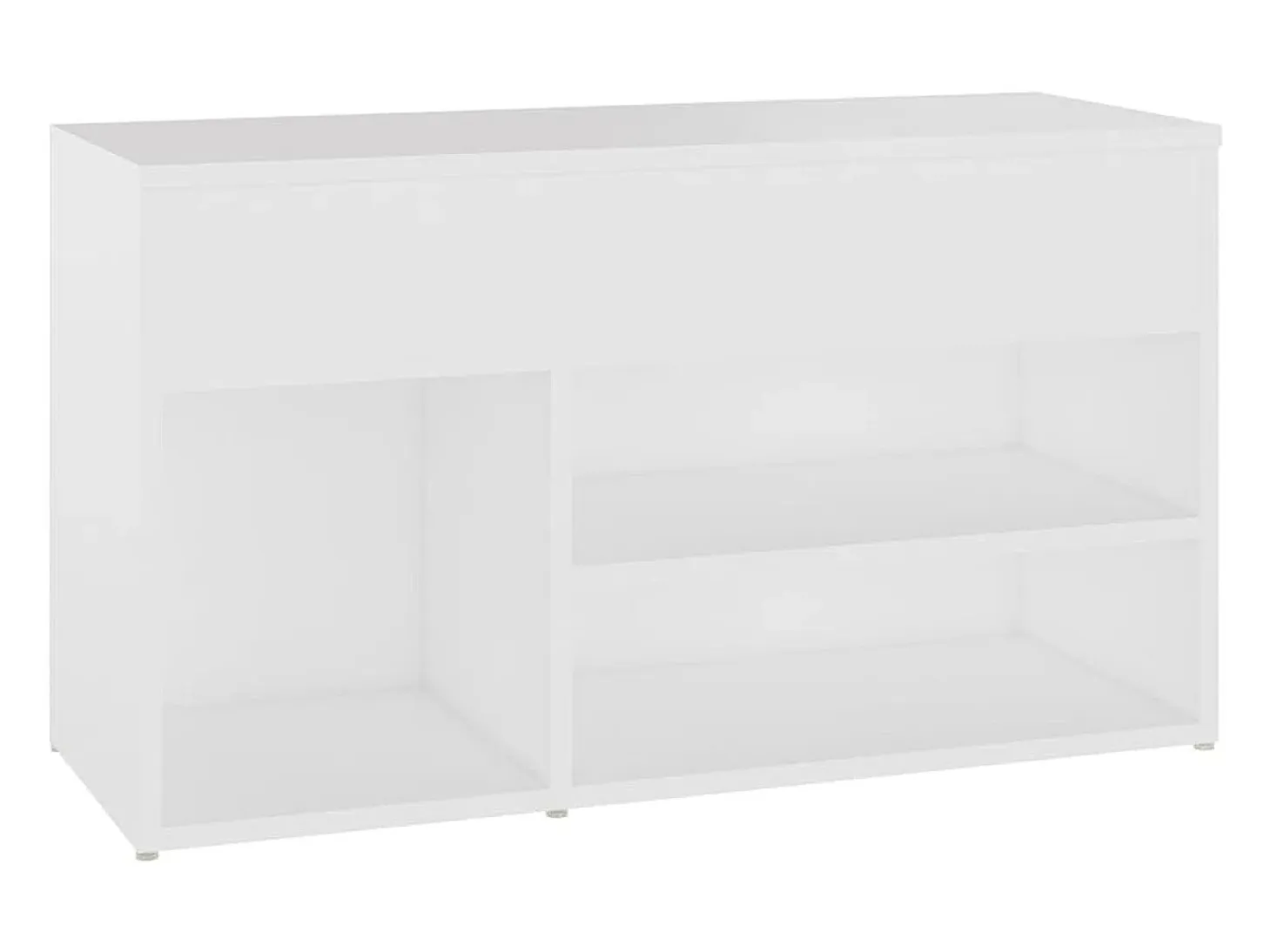 Banco zapatero blanco 80x30x45 cm Madera de ingeniería