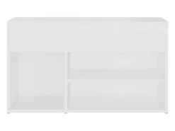 Banco zapatero blanco 80x30x45 cm Madera de ingeniería