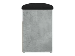 Banco zapatero de hormigón gris 82x32x45,5 cm madera de ingeniería