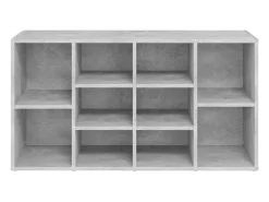 Banco zapatero de hormigón gris 103x30x54,5 cm Madera de ingeniería