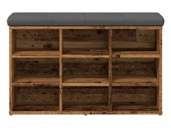 Banco zapatero de madera antigua 82x32x50 cm madera de ingeniería